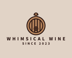 Alarm Clock Wine Barrel logo design