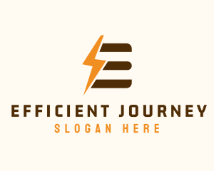 Electric Bolt Letter E  logo design