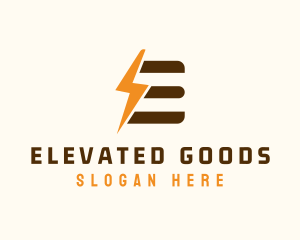 Electric Bolt Letter E  logo design