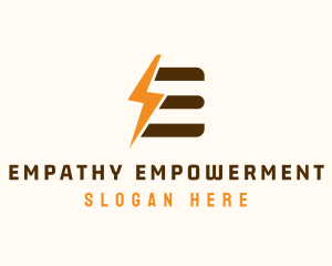 Electric Bolt Letter E  logo design