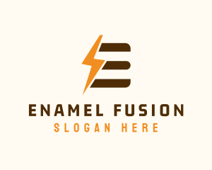 Electric Bolt Letter E  logo design