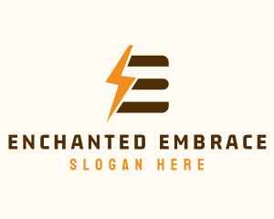 Electric Bolt Letter E  logo design