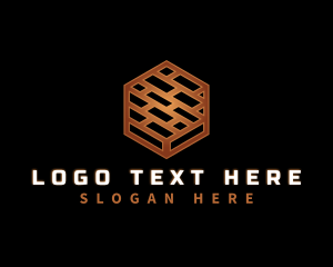 Abstract Brick Hexagon logo