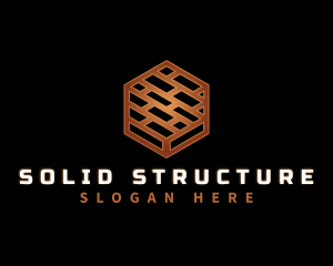 Abstract Brick Hexagon logo design