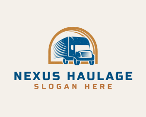 Logistics Courier Truck logo design