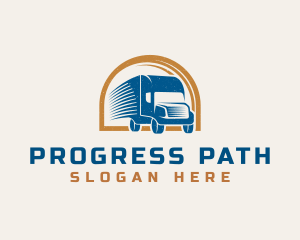 Logistics Courier Truck logo design