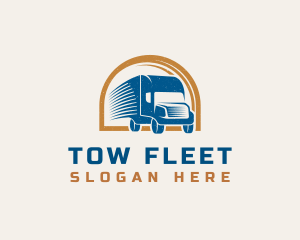 Logistics Courier Truck logo design