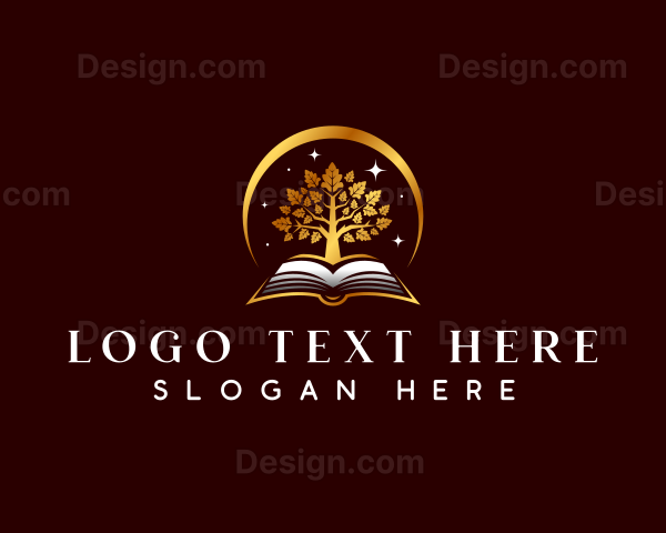 Elegant Book Tree Logo