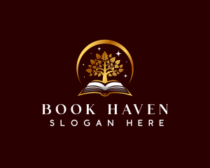 Elegant Book Tree logo design