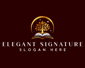 Elegant Book Tree logo design