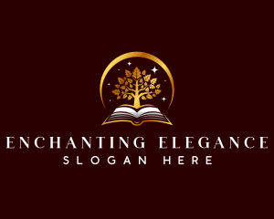 Elegant Book Tree logo design