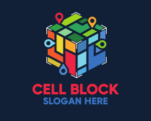 Locator Cube logo design