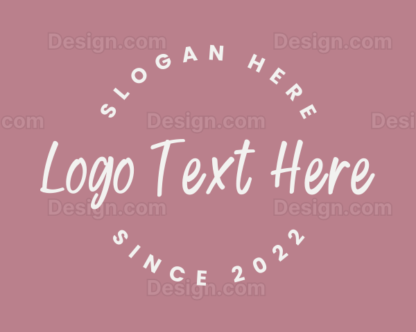 Round Handwritten Business Logo