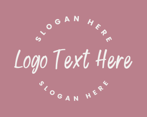 Round Handwritten Business Logo