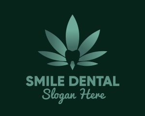 Dental Tooth Cannabis logo design