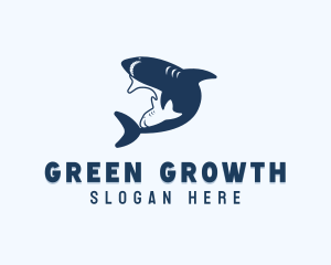 Shark Fish Animal logo design