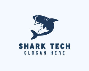 Shark Fish Animal logo design