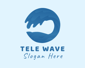 Beach Surf Wave logo design