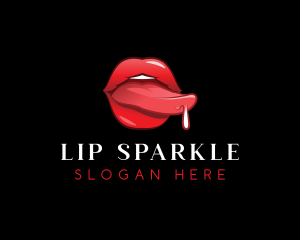 Sexy Tongue Lips logo design