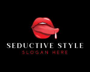 Sexy Tongue Lips logo design