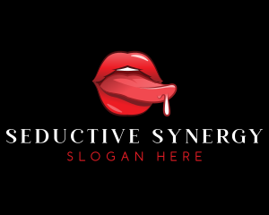 Sexy Tongue Lips logo design