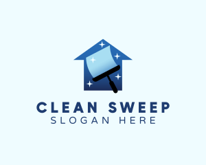 Clean Home Squeegee logo design