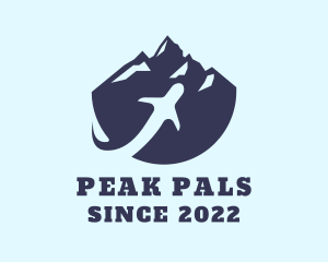 Airplane Mountain Peak logo design