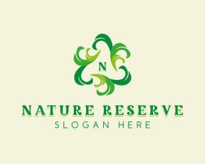 Sustainable Eco Leaf logo design