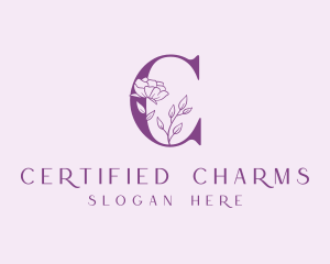 Flower Cosmetic Letter C logo design