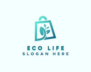 Plant Shopping Bag logo design