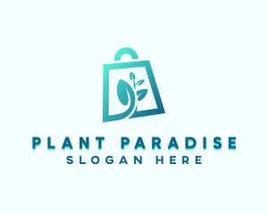 Plant Shopping Bag logo design