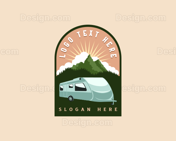 Nature Camping Caravan Logo