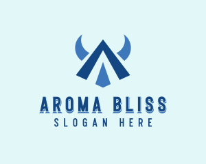 Triangle Horns Letter A  logo design