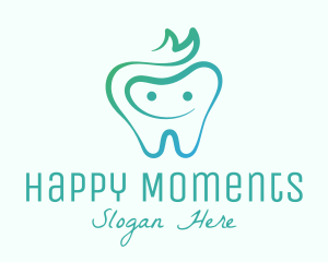 Smiling Dental Tooth logo design