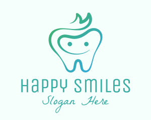 Smiling Dental Tooth logo design