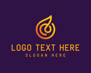 Modern Golden Flame logo