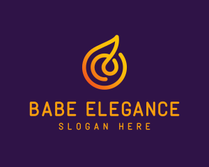 Modern Golden Flame logo design