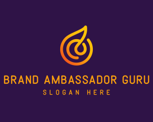 Modern Golden Flame logo design