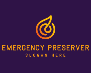 Modern Golden Flame logo design