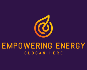 Modern Golden Flame logo design