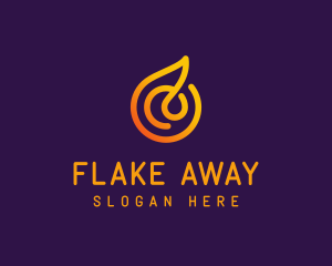 Modern Golden Flame logo design