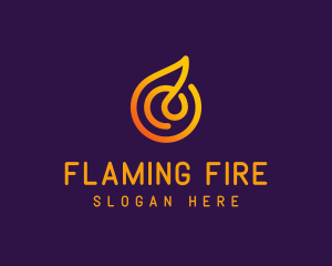 Modern Golden Flame logo design