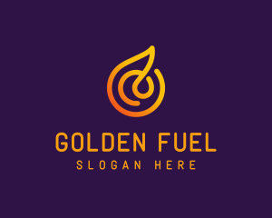 Modern Golden Flame logo design