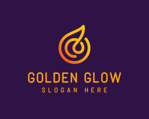 Modern Golden Flame logo