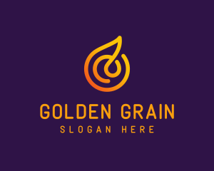 Modern Golden Flame logo design