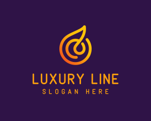 Modern Golden Flame logo design