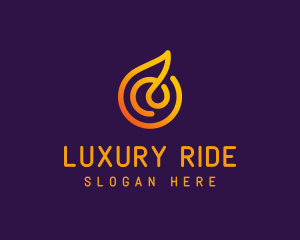 Modern Golden Flame logo design