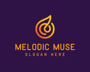 Modern Golden Flame logo design