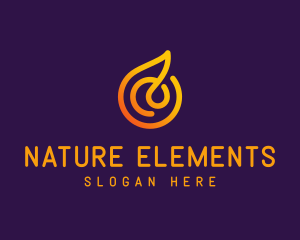 Modern Golden Flame logo design