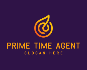 Modern Golden Flame logo design